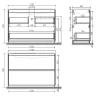 Тумба под раковину Sancos Libra Floor 120 LB120F-1ECH Дуб чарльстон МДФ / ЛДСП