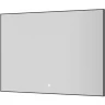 Зеркало Boheme Modern 100x70 543-100-GM с подсветкой Оружейная сталь с сенсорным выключателем и подогревом стекло