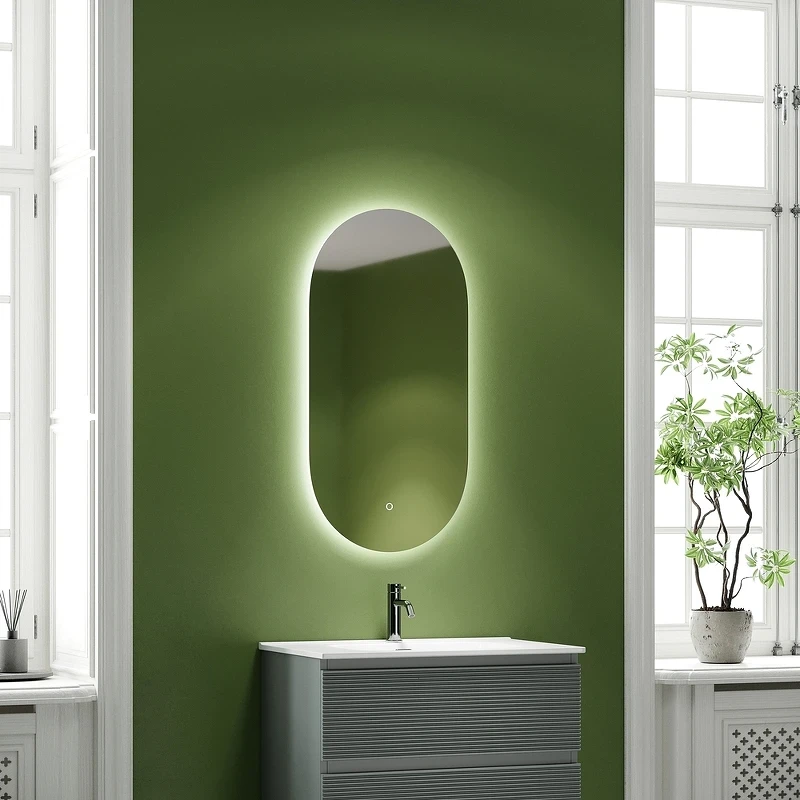 Зеркало Sancos Oval 55 OV55C с подсветкой с сенсорным выключателем и диммером стекло