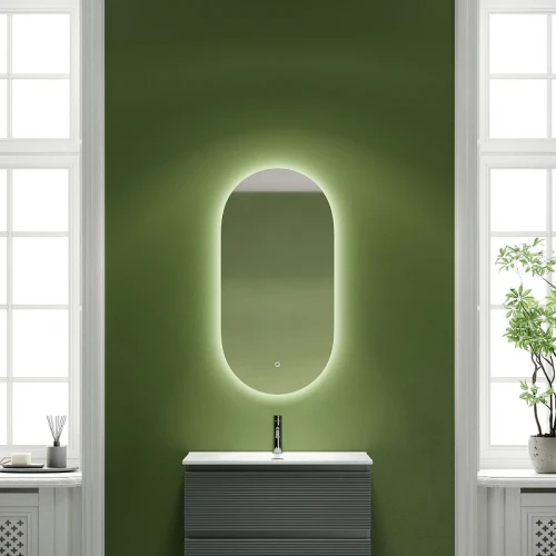 Зеркало Sancos Oval 55 OV55C с подсветкой с сенсорным выключателем и диммером стекло