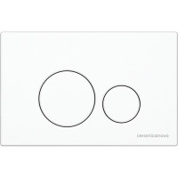 Комплект унитаза с инсталляцией Ceramicanova Metric CN3007_1001W_1000 с сиденьем Микролифт и Белой клавишей смыва фарфор подвесной