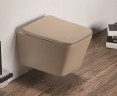 Унитаз CeramaLux 5170MC подвесной Капучино матовый с сиденьем Микролифт фаянс подвесной