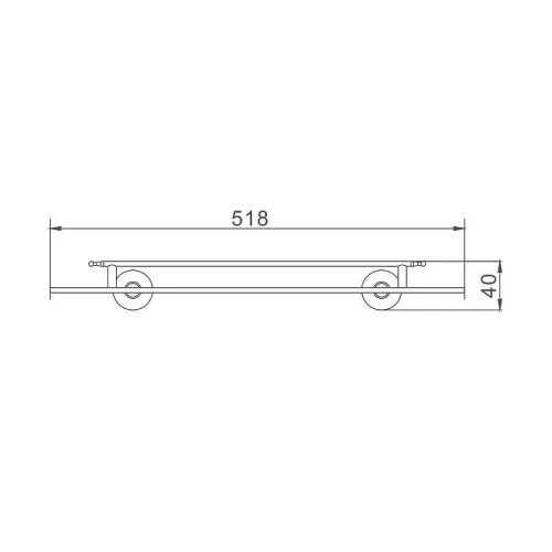 Стеклянная полка D-Lin D260100 цвет Хром