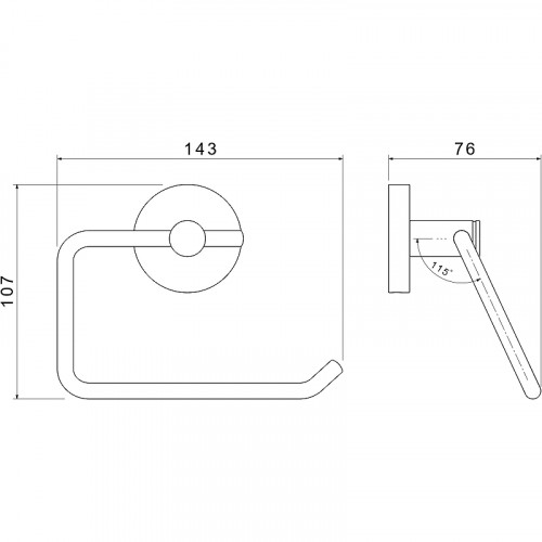 Держатель туалетной бумаги Aquatek Европа AQ4118MB Черный матовый