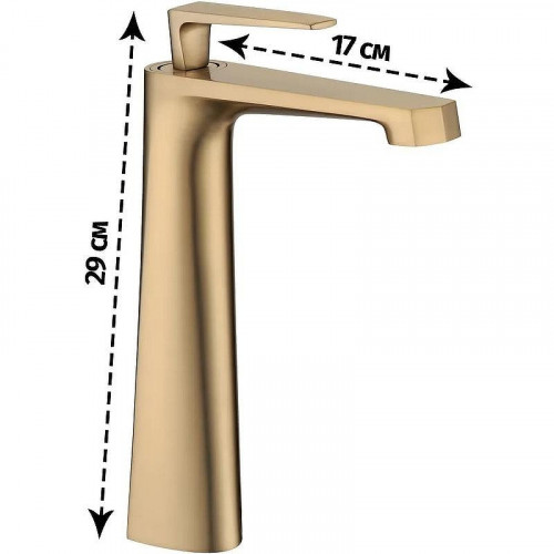 Смеситель для раковины Grocenberg GB3025MG Золото матовое