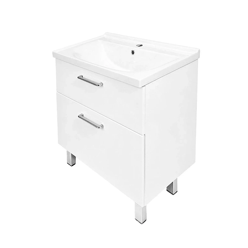 Тумба с раковиной Azario Ника 70 Н CS00106461 цвет Белый глянцевый