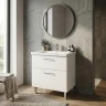 Тумба с раковиной Azario Ника 70 Н CS00106461 цвет Белый глянцевый
