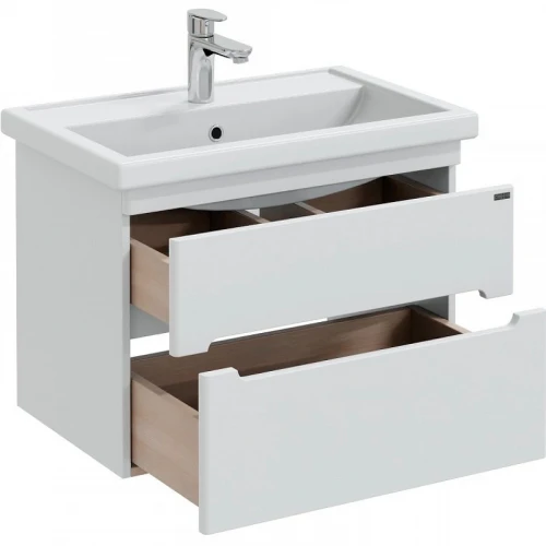 Тумба под раковину СанТа Лондон 70 224036 подвесная Белая МДФ / ЛДСП
