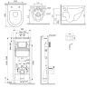 Унитаз с инсталляцией AM.PM Spirit V2.0 Aquaspin IS130201.701900 цвет Белый с сиденьем Микролифт и клавишей смыва цвет Белый глянцевый
