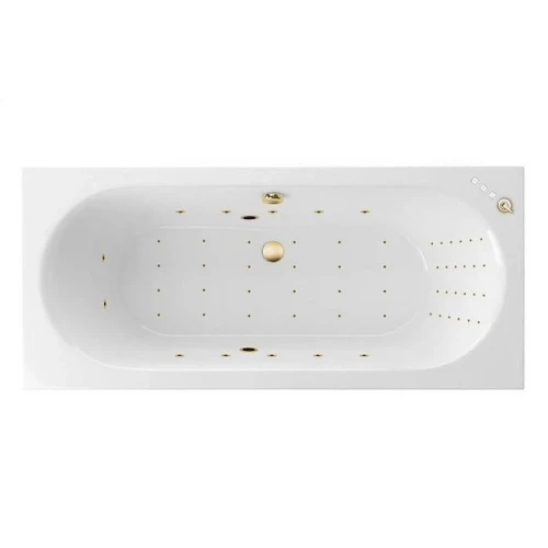 Акриловая ванна Excellent Oceana Slim 160x75 WAEX.OCE16S.NANO.GL цвет Белый с гидромассажем форсунки Золото