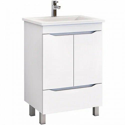 Тумба под раковину Vigo Grani 60 tn.tn.GRI.ELI.60.2D.1Y Белая МДФ / ЛДСП