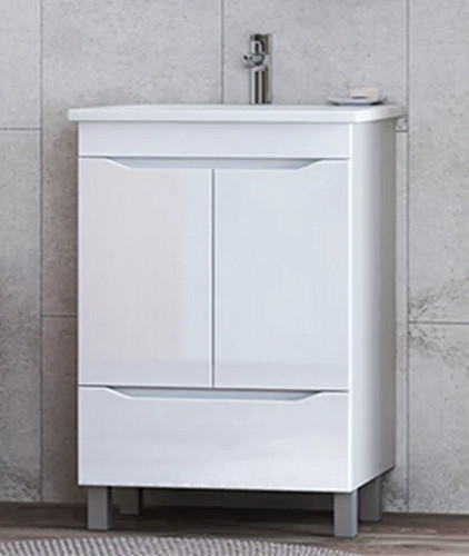 Тумба под раковину Vigo Grani 60 tn.tn.GRI.ELI.60.2D.1Y Белая МДФ / ЛДСП