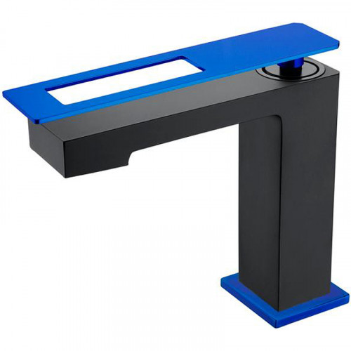 Смеситель для раковины Boheme Q 141-BUW Черный Синий латунь