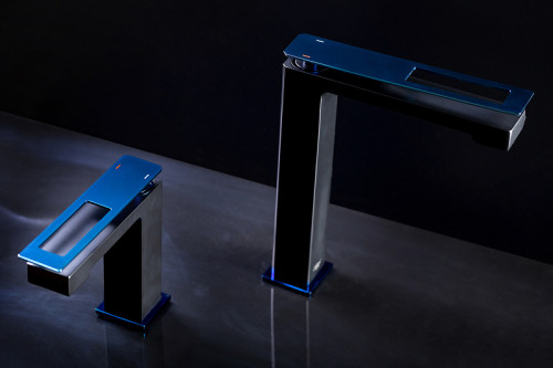 Смеситель для раковины Boheme Q 141-BUW Черный Синий латунь