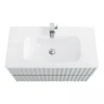 Тумба под раковину Art&Max Elegant 90 AM-ELEGANT-900-2C-SO-GCM-LED подвесная цвет Светло-серый матовый