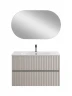 Тумба под раковину Art&Max Elegant 90 AM-ELEGANT-900-2C-SO-GCM-LED подвесная цвет Светло-серый матовый