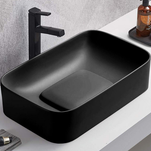 Раковина-чаша WeltWasser Elbach 78575-60 MT-BL 60 10000008703 Черная матовая фаянс накладная