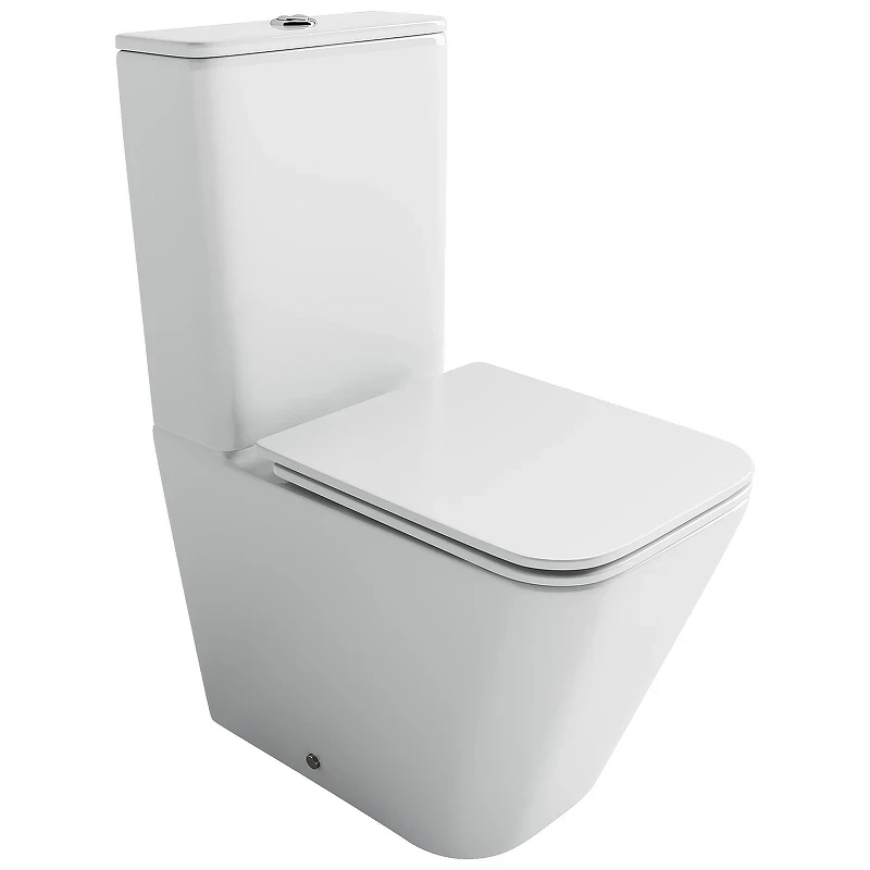 Унитаз компакт Ceramicanova Cubic CN1803T цвет Белый с бачком и сиденьем Микролифт