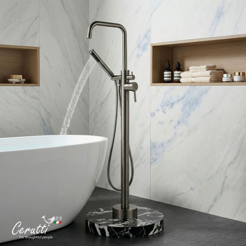 Смеситель для ванны Ceruttispa Афра (Afra) GG CT12117 12117 цвет Графит