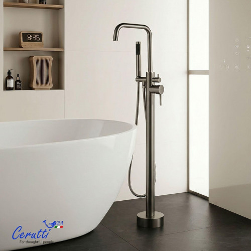 Смеситель для ванны Ceruttispa Афра (Afra) GG CT12117 12117 цвет Графит