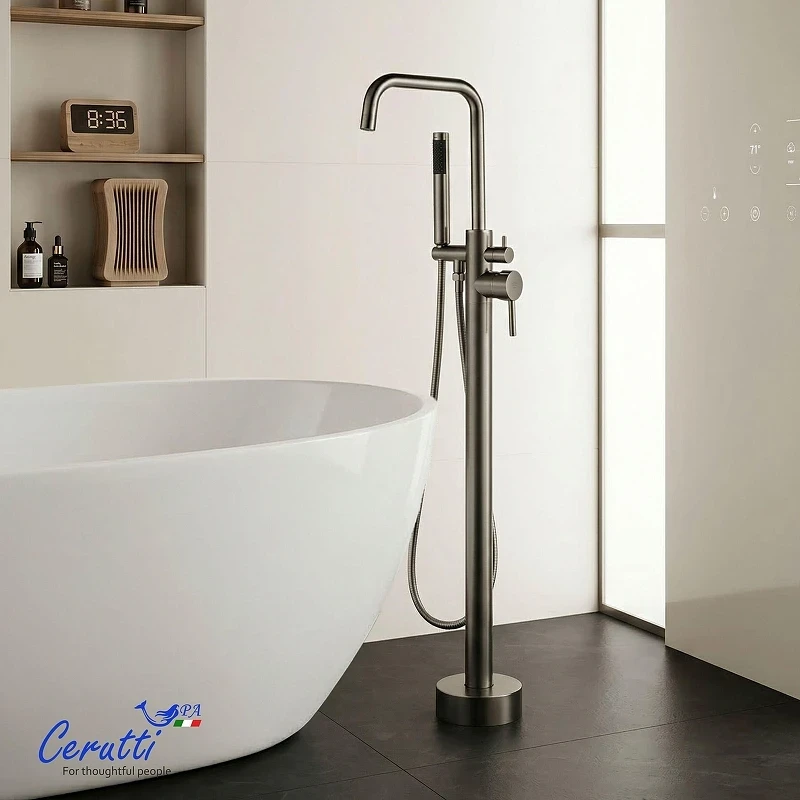 Смеситель для ванны Ceruttispa Афра (Afra) GG CT12117 12117 цвет Графит