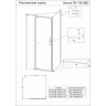 Душевой уголок Veconi Rovigo RV-19B 100х80 RV19B-10080-01-C6 профиль Черный матовый стекло прозрачное