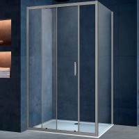 Душевой уголок Vincea Alpha 130x90 VSR-3AL9013CLGM профиль Вороненая сталь стекло прозрачное