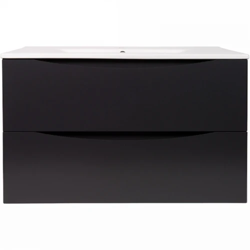 Тумба с раковиной Bond Wave 80 T01807-S05W подвесная Графит матовый МДФ / ЛДСП
