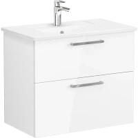 Тумба с раковиной Vitra Root 80 66306 подвесная Белая глянцевая МДФ / ЛДСП