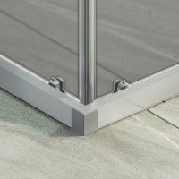 Душевой уголок Maybah Glass MGY-1329-5 900x900x1950 раздвижной профиль Хром матовый стекло графитовое матовое