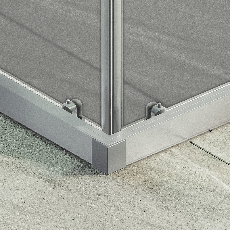 Душевой уголок Maybah Glass MGY-1329-5 900x900x1950 раздвижной профиль Хром матовый стекло графитовое матовое