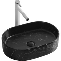 Раковина-чаша Ceruttispa 50 CR0055B MMB2 СТ9541 Черный матовый мрамор фарфор накладная
