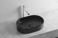 Раковина-чаша Ceruttispa 50 CR0055B MMB2 СТ9541 Черный матовый мрамор фарфор накладная