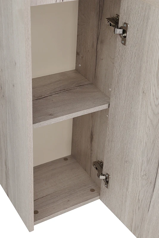Шкаф пенал BelBagno Kraft 33 L KRAFT-1600-2A-SC-RGB-L подвесной Rovere Galifax Bianco МДФ / ЛДСП
