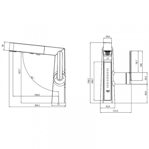 Смеситель для раковины Black&amp;White Sky Day SD3029C 3029C Хром