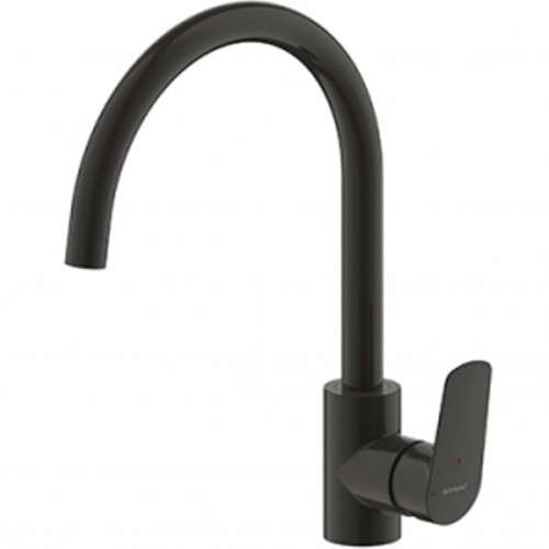 Смеситель для кухни Bravat Rhein F7429564BW-ENG Черный матовый
