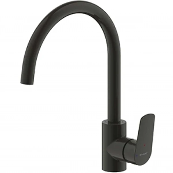 Смеситель для кухни Bravat Rhein F7429564BW-ENG Черный матовый