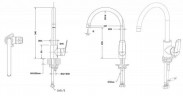Смеситель для кухни Bravat Rhein F7429564BW-ENG Черный матовый