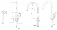 Смеситель для кухни Bravat Rhein F7429564BW-ENG Черный матовый
