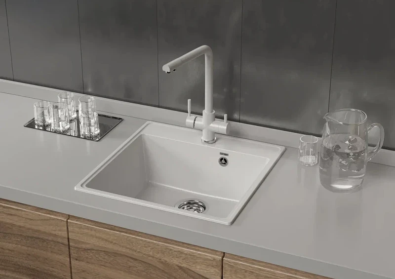Смеситель для кухни Ulgran Quartz UQ-016-05 Бетон латунь