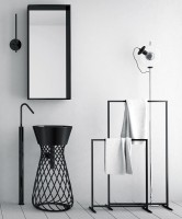 Раковина Artceram Wire 43 WIL001 03 00 Черная фарфор накладная