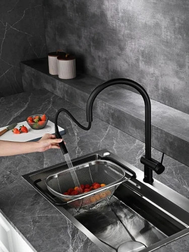 Смеситель для кухни AQUAme Cucina AQM9901MB цвет Черный матовый