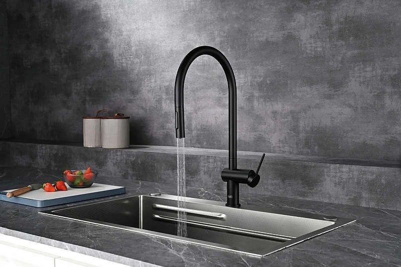 Смеситель для кухни AQUAme Cucina AQM9901MB цвет Черный матовый