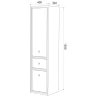 Шкаф пенал Iddis Torr 40 TOR40W0i97 подвесной Белый матовый МДФ / ЛДСП