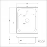 Кухонная мойка Emar Steel 50 T5060L цвет Глянец со смесителем Frap F40899 Нержавеющая сталь