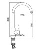 Кухонная мойка Emar Steel 50 T5060L цвет Глянец со смесителем Frap F40899 Нержавеющая сталь