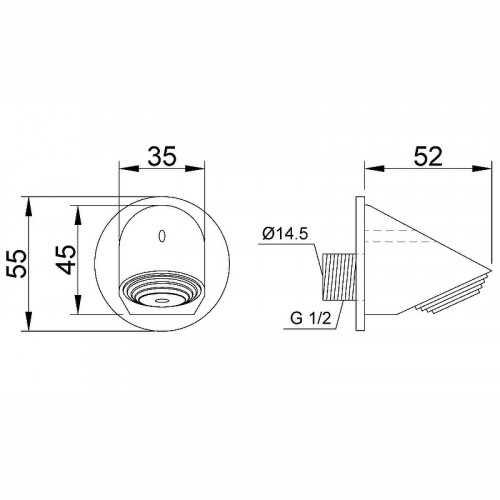 Верхний душ Nofer 07071.B Хром
