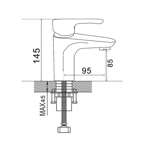 Смеситель для раковины Shevanik S5601 цвет Хром