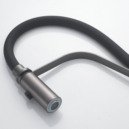 Смеситель для кухни Shevanik S943T-3 цвет Оружейная сталь Черный