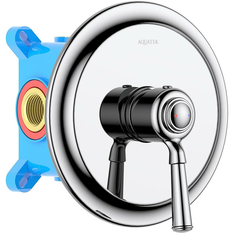 Смеситель для душа Aquatek Классик AQ1566CR Хром латунь встраиваемый